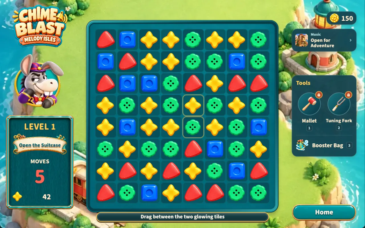 Preview of the Chime Blast desktop match 3 board